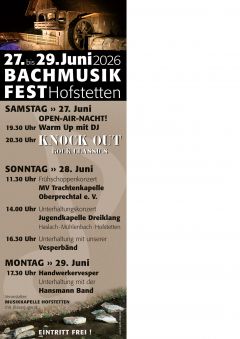Musikkapelle Hofstetten e. V. | Bachmusikfest