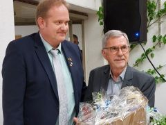 Hauptversammlung 2025 in Fußbach | Präsident Stefan Polap verabschiedet Helmut Lauble (Vizepräsident Bezirk III seit 2012) aus dem Präsidium